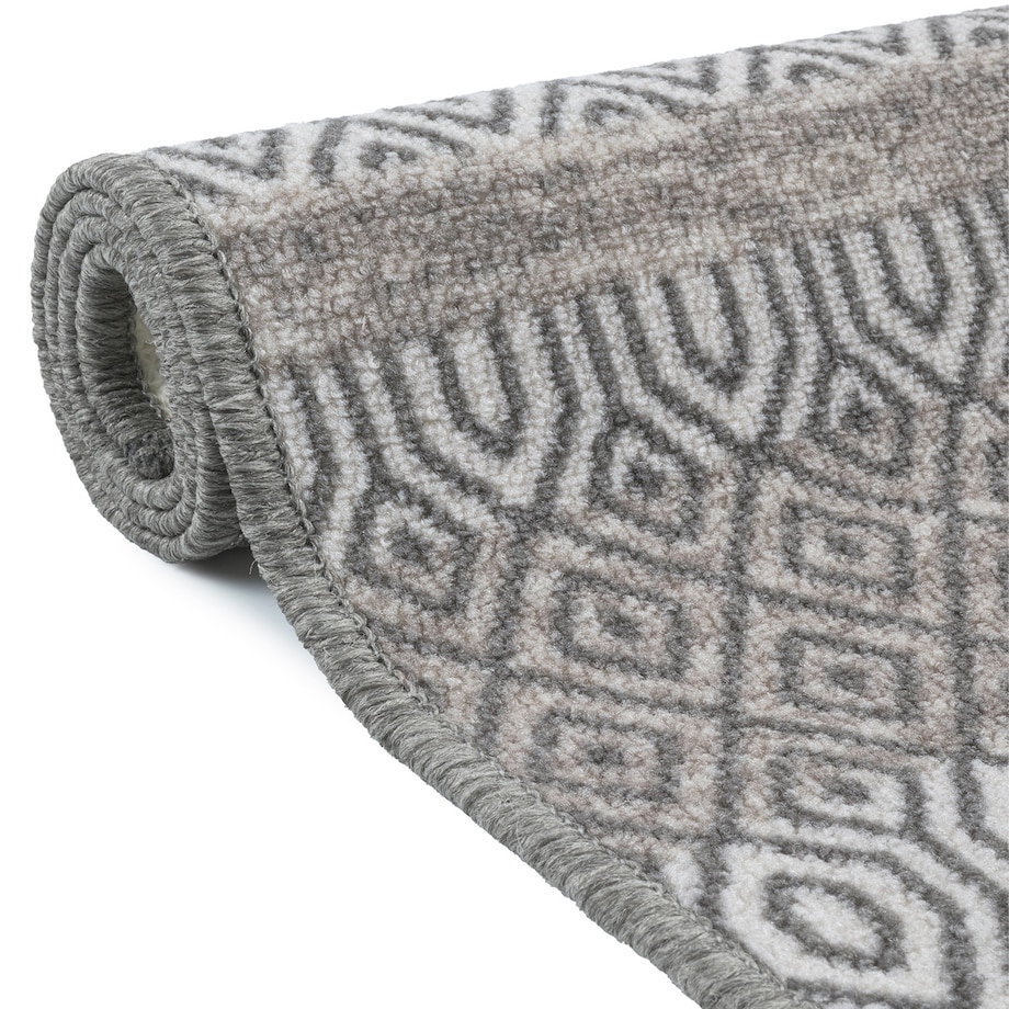 Chodnik Antypoślizgowy Vita 80x150 cm Geometryczny Szary