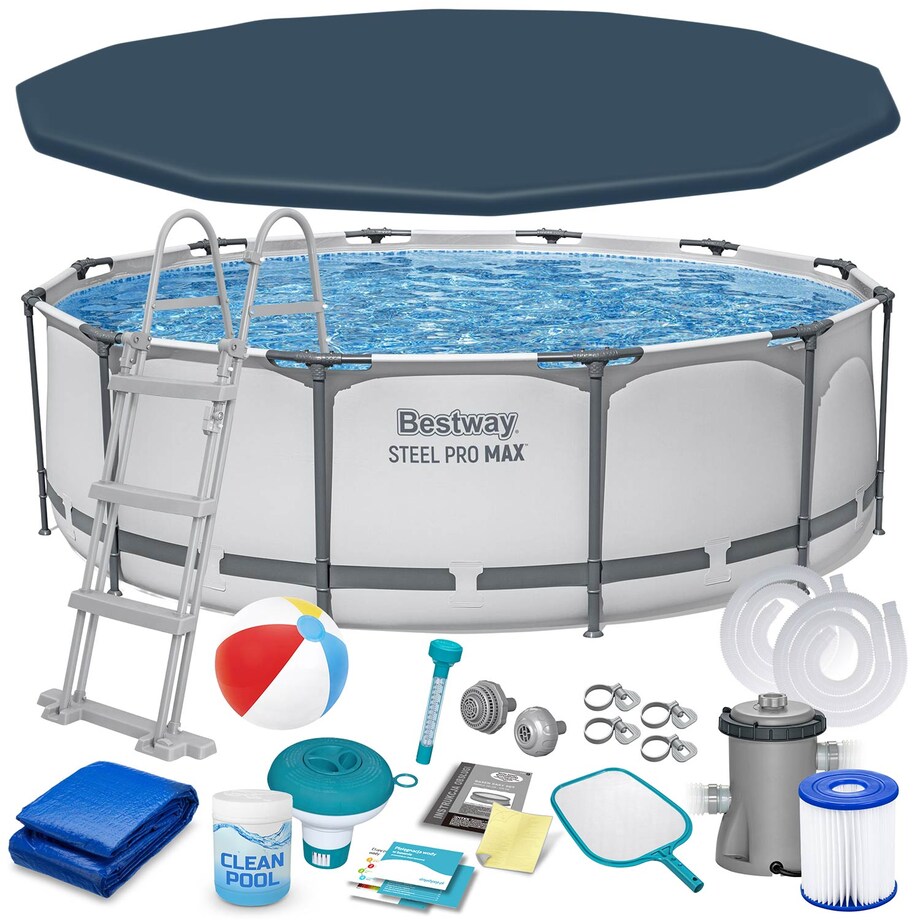 Basen ogrodowy stelażowy 366x100cm Bestway 17w1