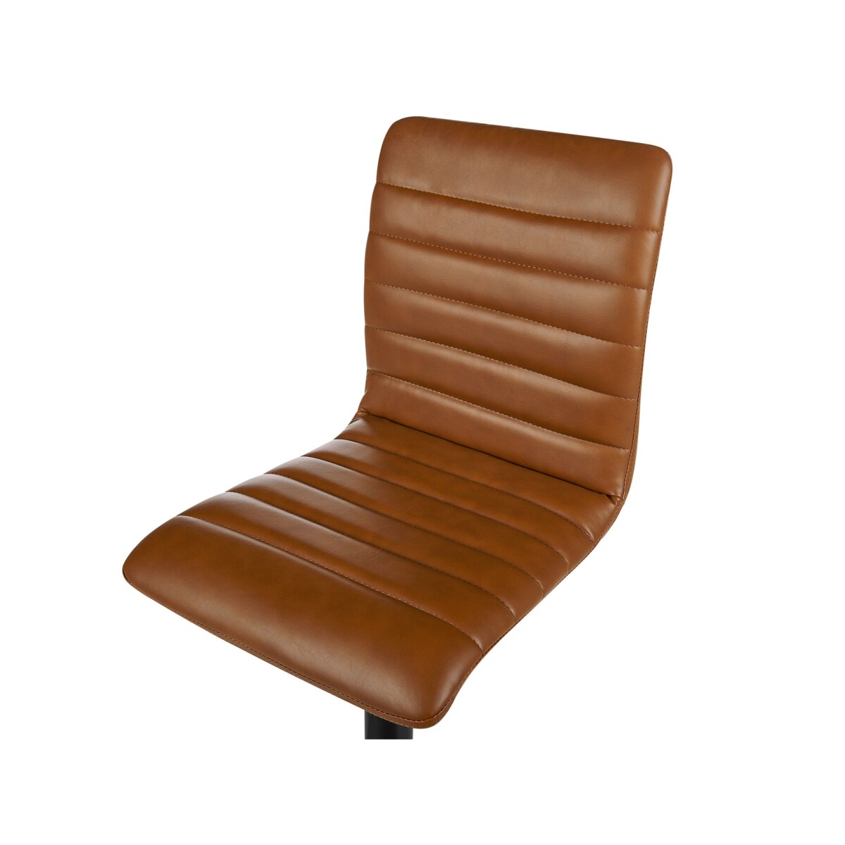 Zestaw 2 hokerów barowych regulowanych ekoskóra brązowy LUCERNE II