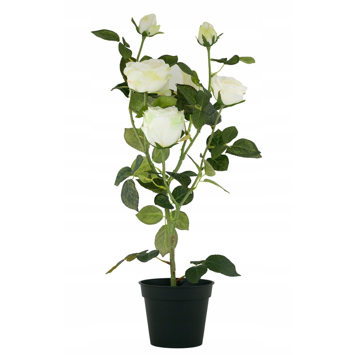 SZTUCZNE DZIKIE RÓŻE w doniczce białe