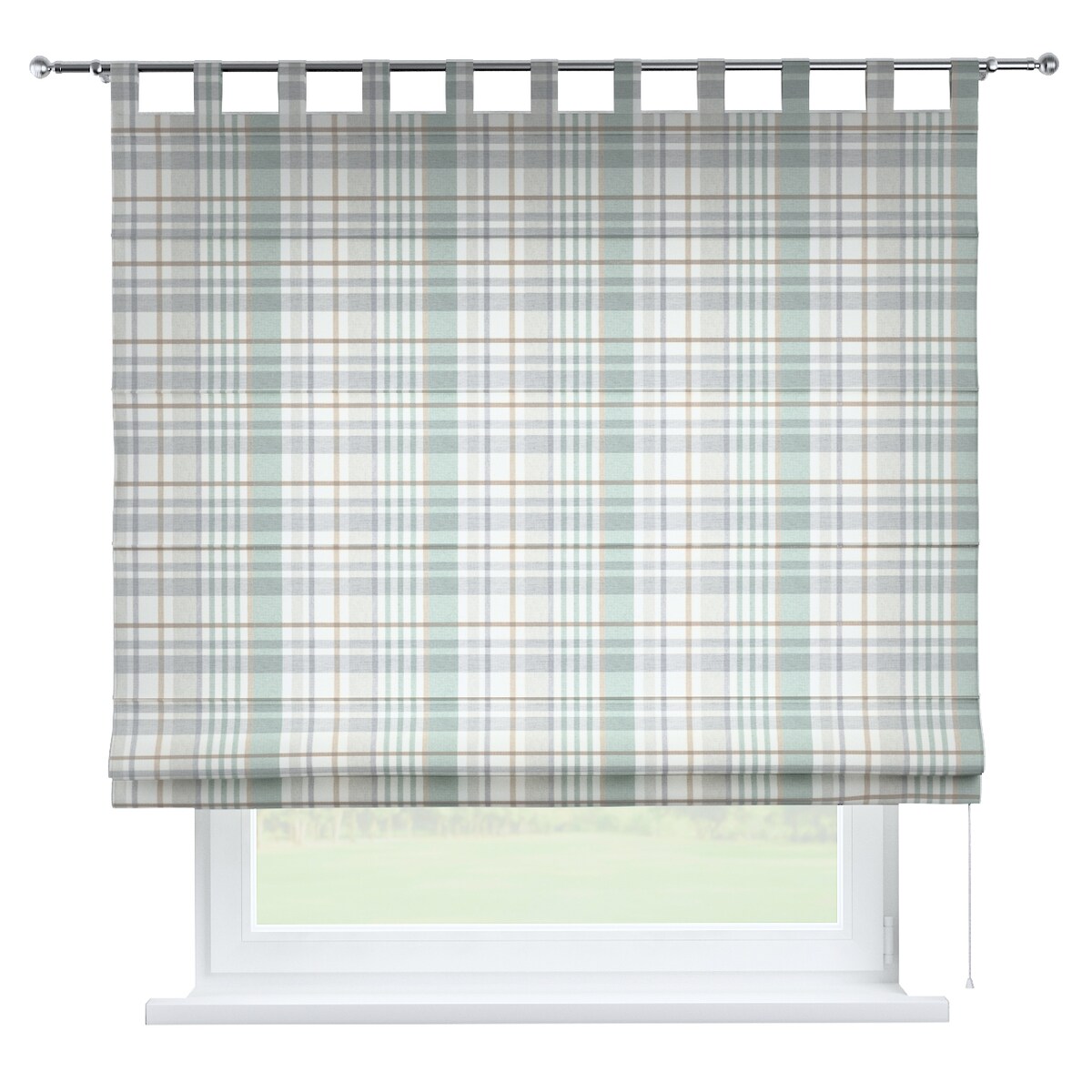 Roleta rzymska Verona 80x160 kratka zielono-szary melanż