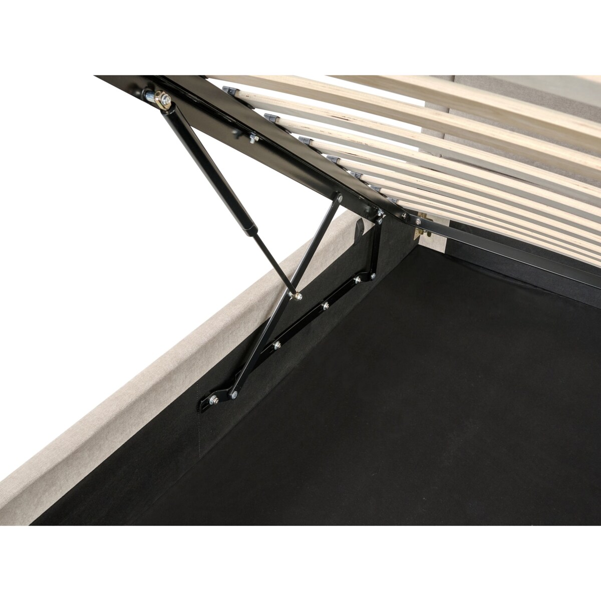 Łóżko z pojemnikiem QUILLIEN 160 x 200 cm Beżowy