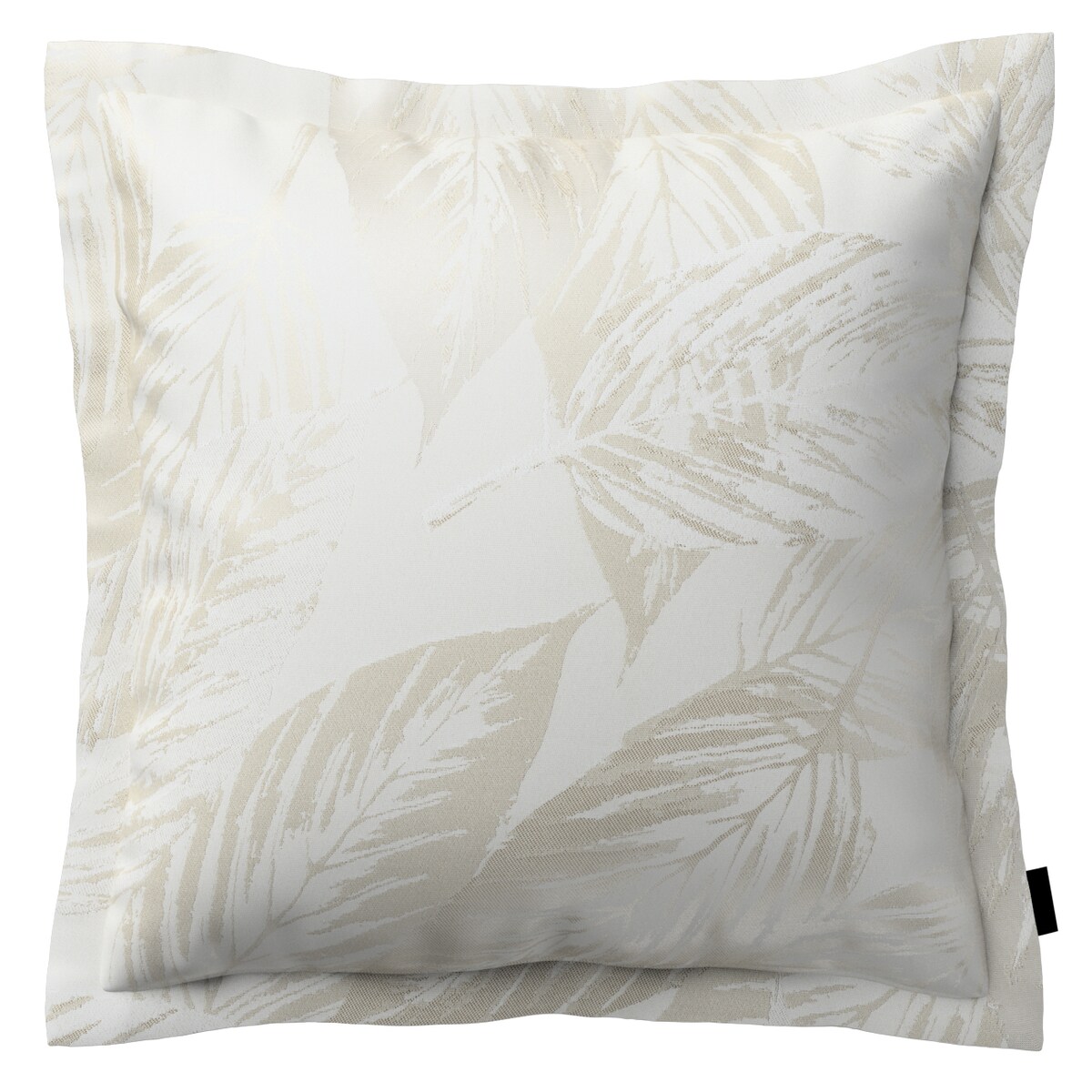 Poszewka Mona na poduszkę 45x45 szaro-beżowe liście