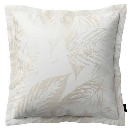 Poszewka Mona na poduszkę 45x45 szaro-beżowe liście