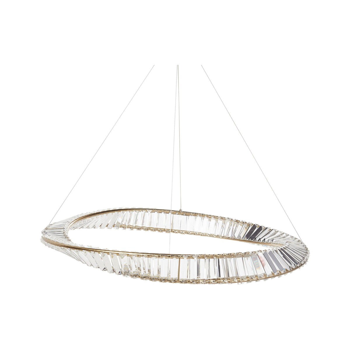 Żyrandol metalowy LED złoty ROSENDE