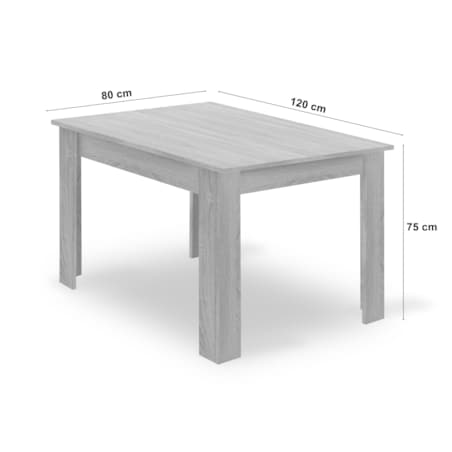 Stół Do Jadalni Kuchni Salonu Biura 120X80 Artisan + 4 Krzesła Mark Czarne