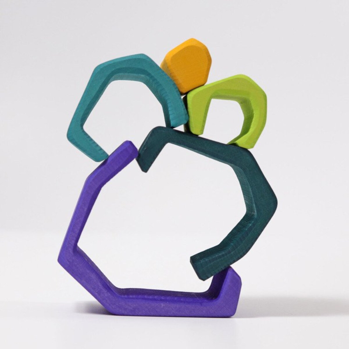 Kształt Ziemia - drewniane klocki Grimm's kolorowe 1+