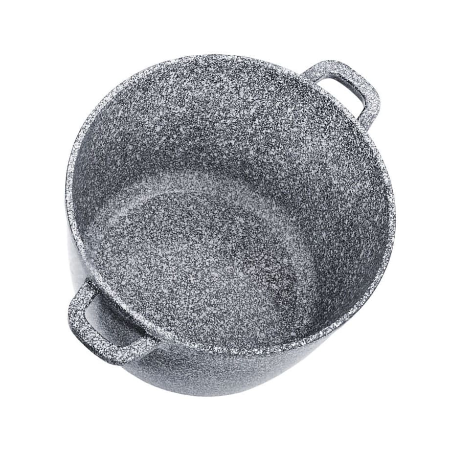 Garnek z powłoką marmurową marmurkowy szary indukcja gaz 6.2L 24cm KLAUSBERG