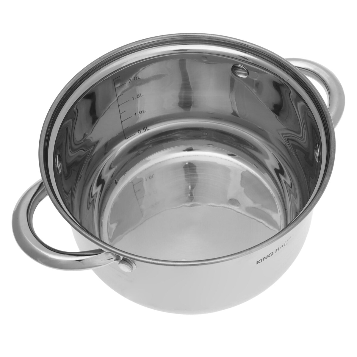 Zestaw garnków stalowych na indukcję 6 ele. 2.9/3.9/6.6L garnki KINGHOFF Silver