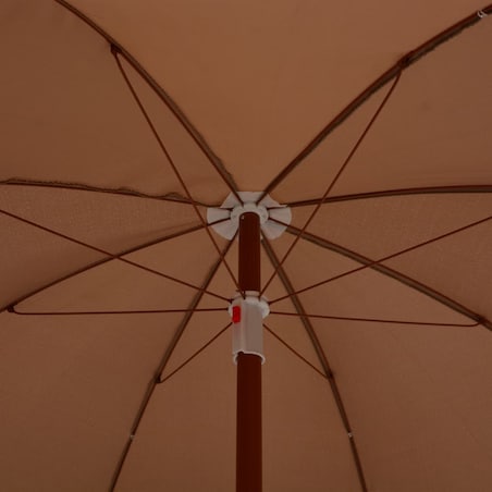 vidaXL Parasol ogrodowy na stalowym słupku, 240 cm, taupe