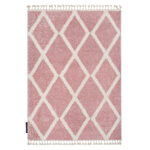 Dywan BERBER TROIK A0010 różowy / biały 180x270 cm