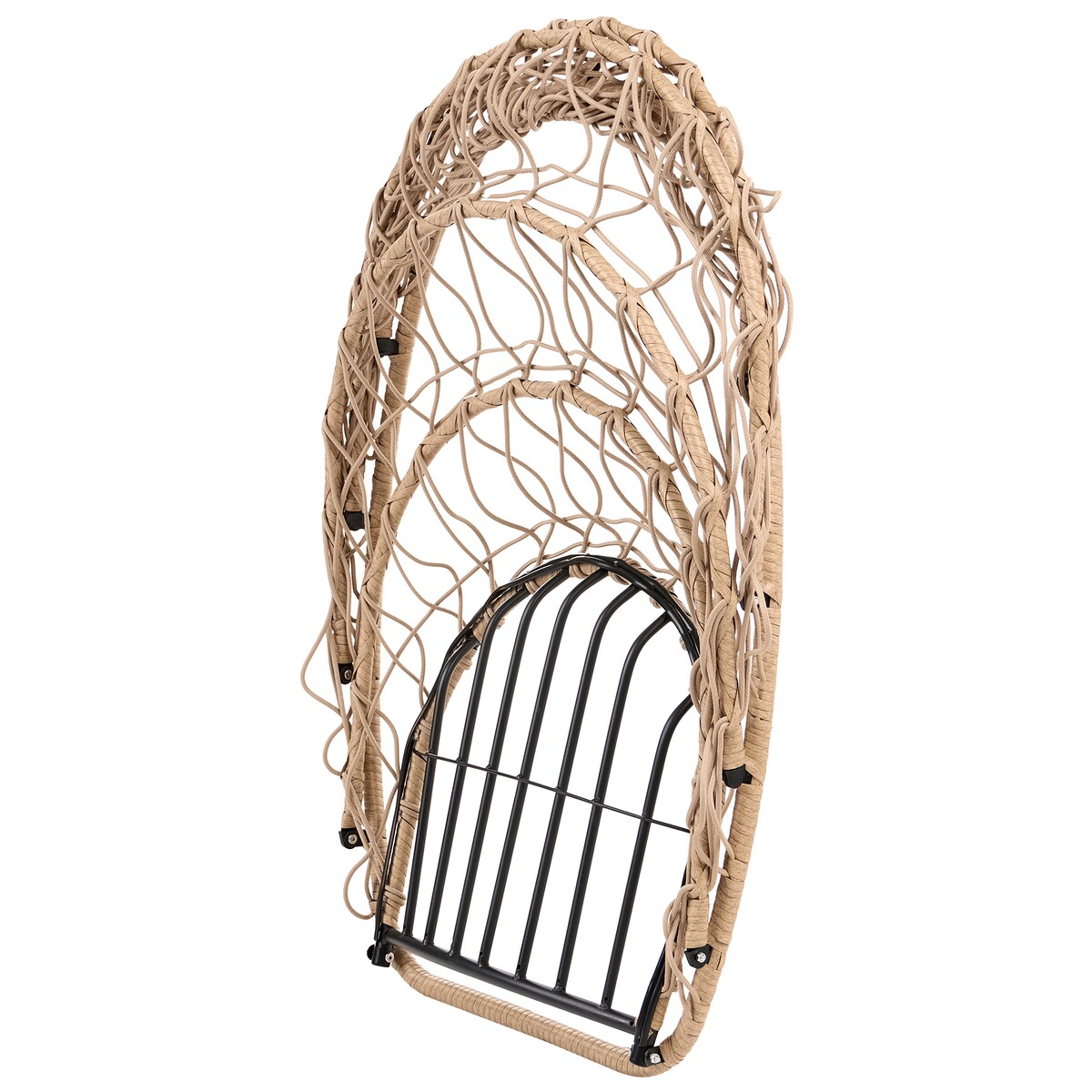 Fotel wiszący ze stojakiem MORNESE Metal Naturalny