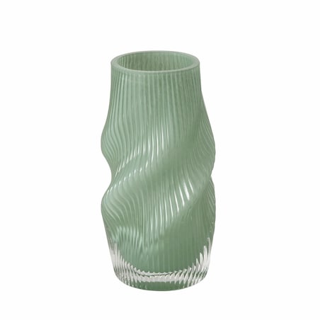 Wazon szklany gnieciony kształt VERESE, 19 cm