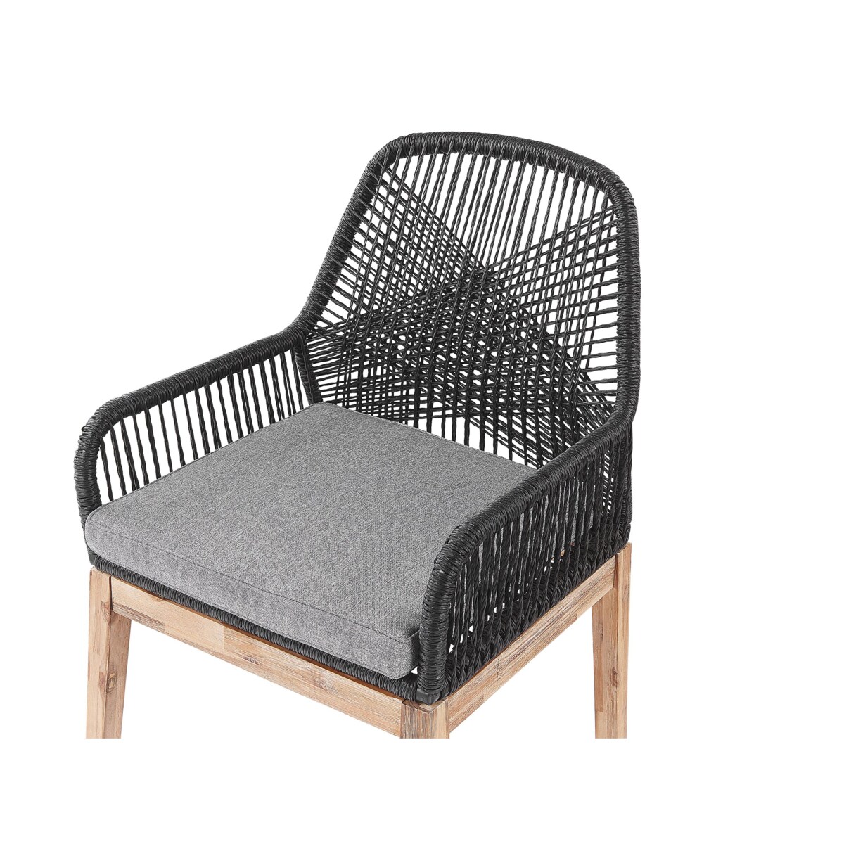 Zestaw ogrodowy dla 6 osób OLBIA z poduszkami Beton Czarny