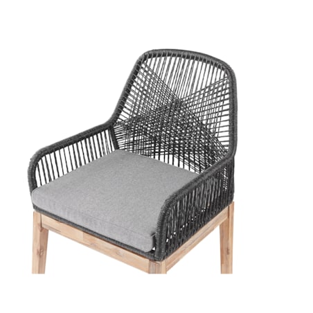 Zestaw ogrodowy dla 6 osób OLBIA z poduszkami Beton Czarny