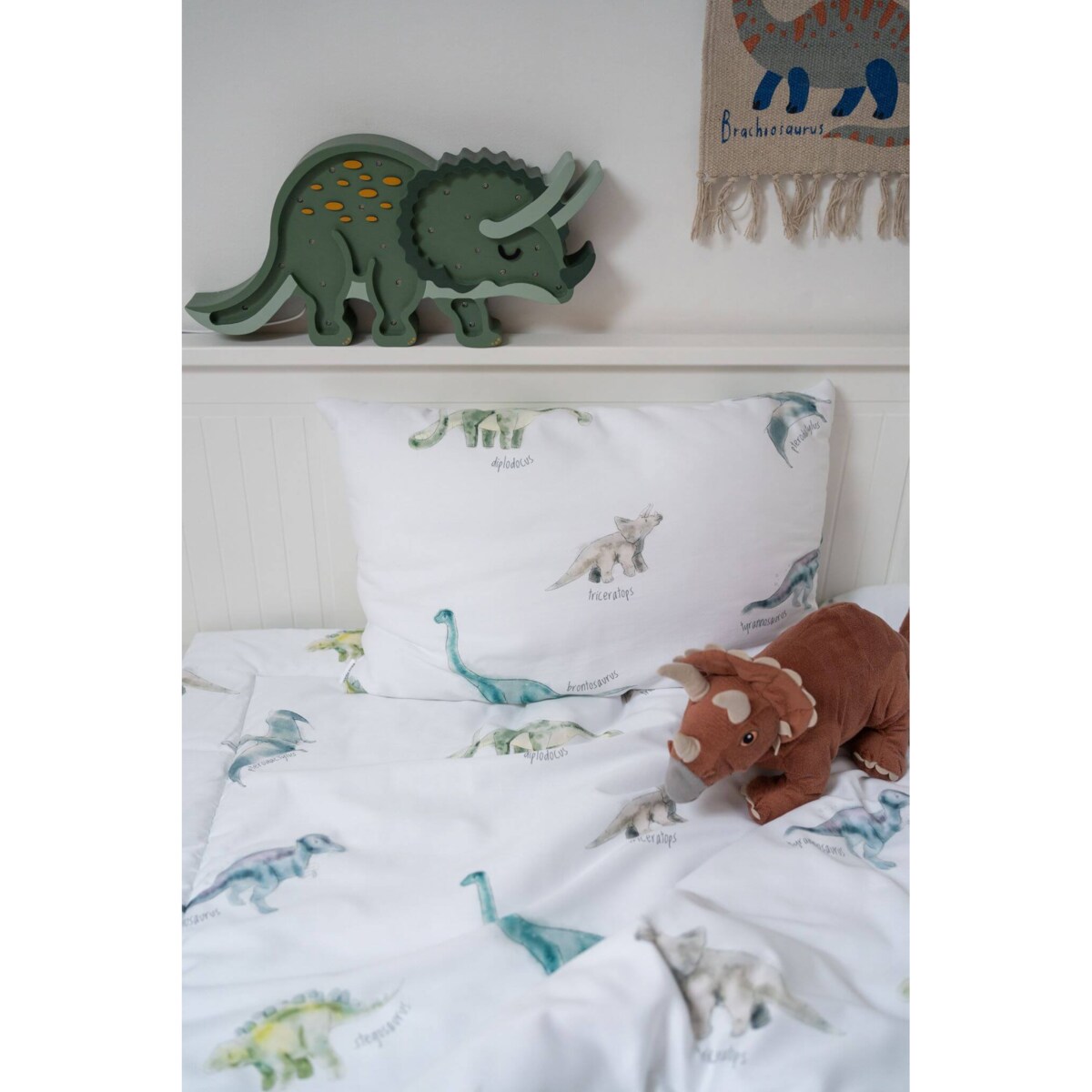 Pościel z wypełnieniem Dinozaury 120/160 + 50/60 cm