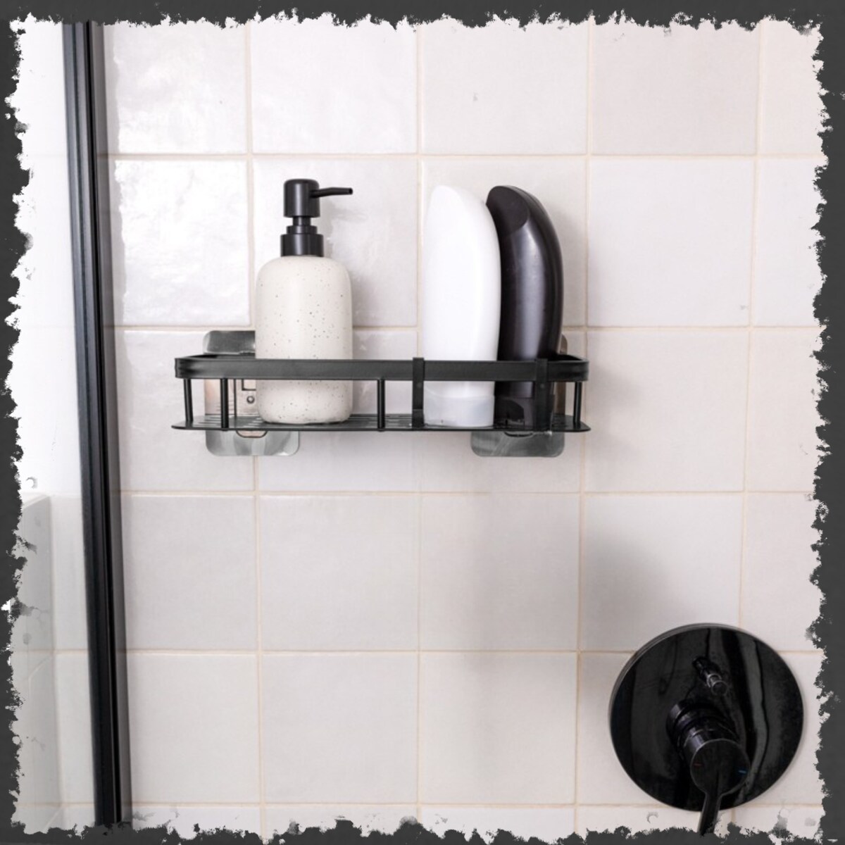 2 szt półka wisząca samoprzylepna loft ścienna łazienkowa pod prysznic