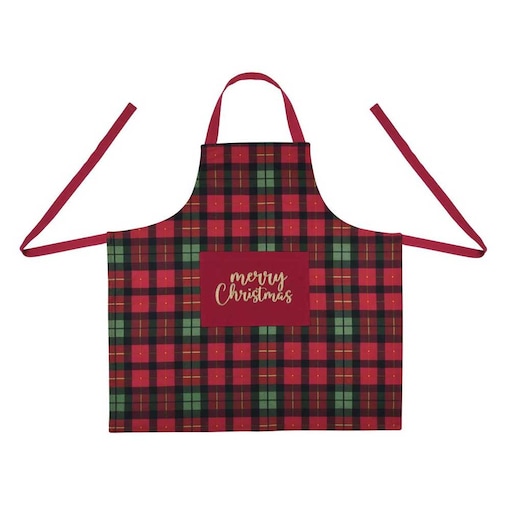 Świąteczny fartuch kuchenny z kieszenią, 80 x 80 cm