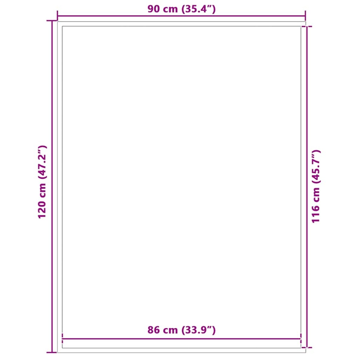 vidaXL Wycieraczka Brązowa 90x120 cm