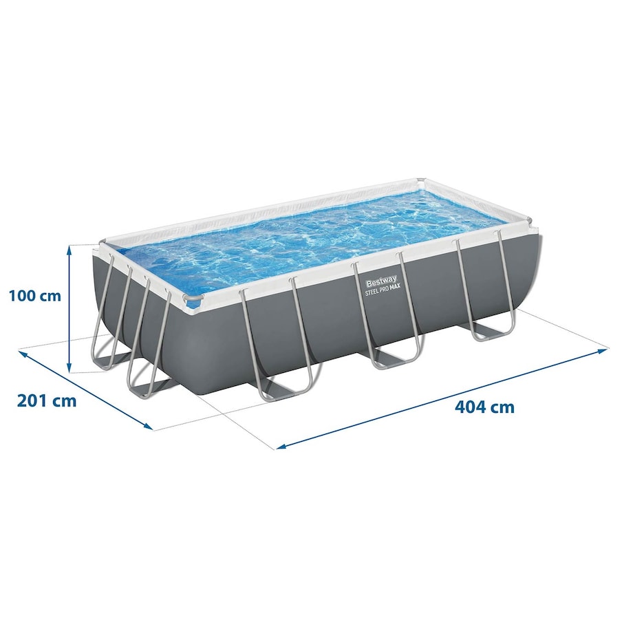 Basen ogrodowy stelażowy pompa piaskowa 404x201x100cm Bestway zestaw 10w1