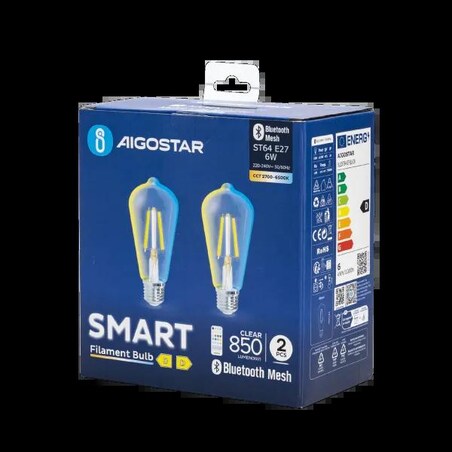 inteligentna żarówka bluetooth mesh st64 6w cct 2 szt. ,z pilotem