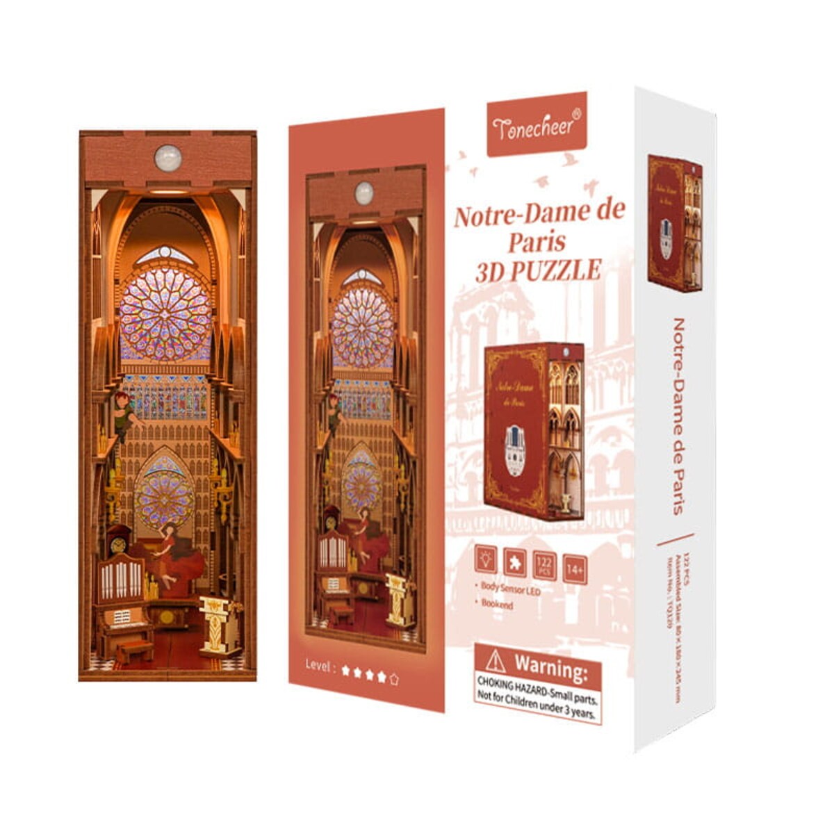 Miniaturowy domek Book Nook - Katedra Notre Dame - Tonecheer