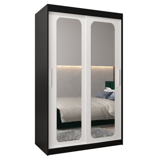 Szafa przesuwna Garderoba PROMO T3 120 czarny/biały