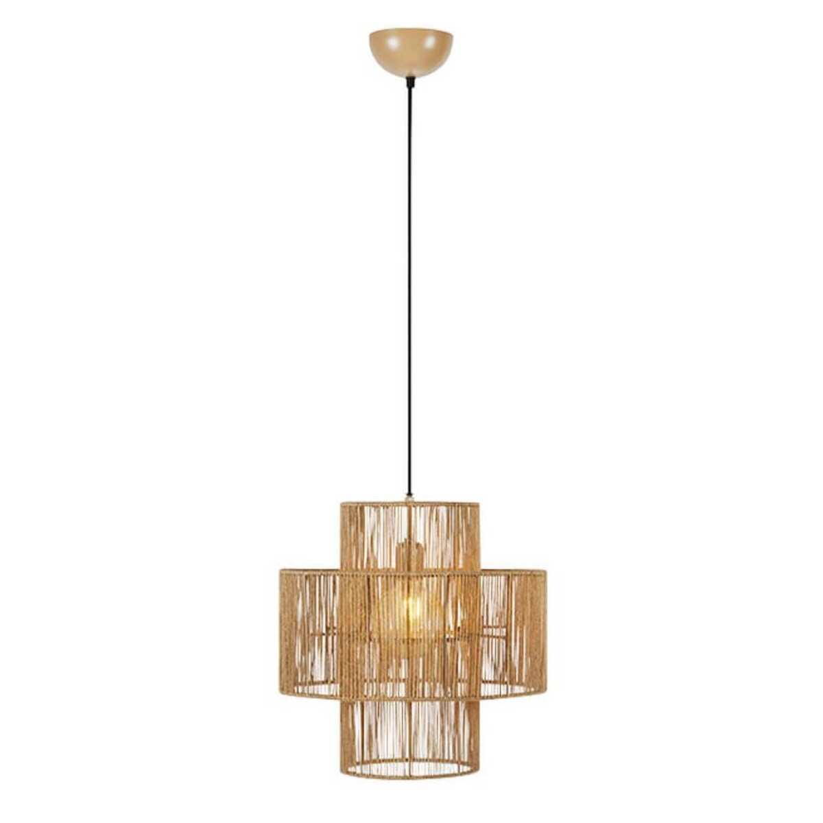 Lampa zwieszana Soga 108767 Markslojd juta metal do salonu naturalny