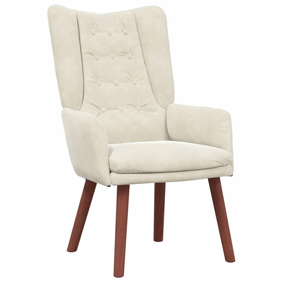 vidaXL Fotel relaksacyjny Kremowy 63 x 67 x 94 cm Aksamit