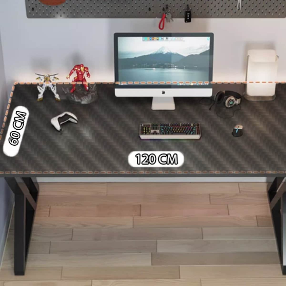 Biurko komputerowe gamingowe czarne nowoczesne dla gracza loft 120 cm