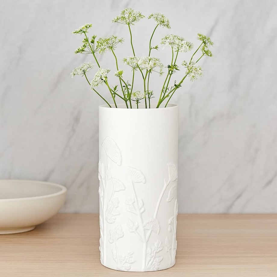 Wazon ceramiczny biały 25x12x12 cm DAFFI