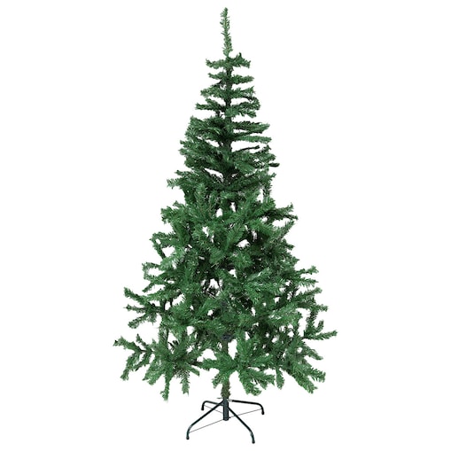 Sztuczna choinka na metalowym stojaku, 180 cm, kolor zielony