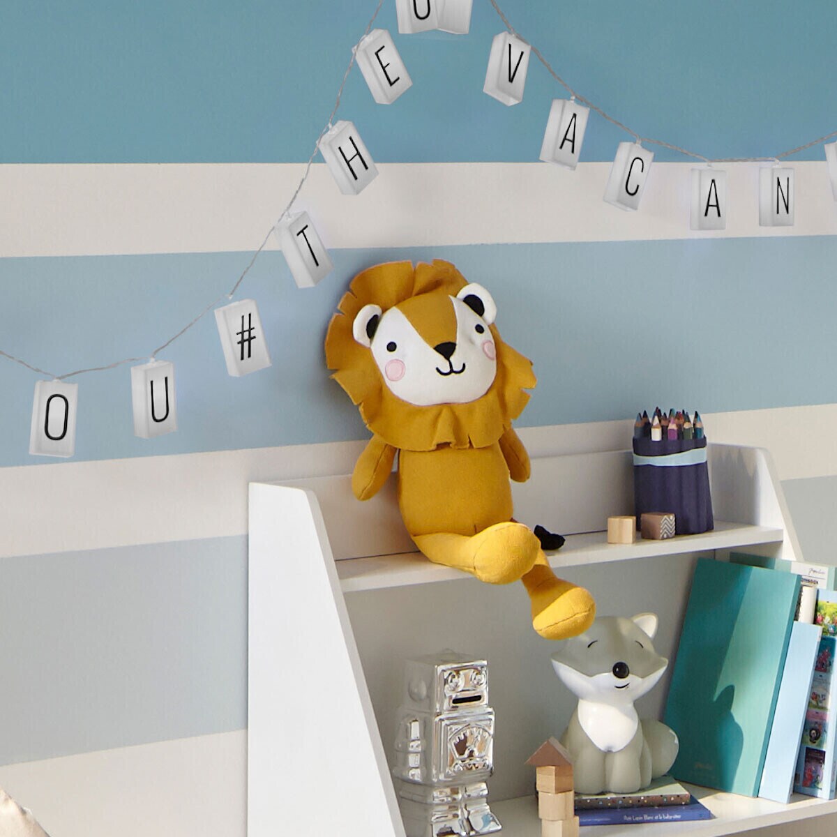 Maskotka dla dzieci LION, 41 cm, kolor musztardowy, poliester