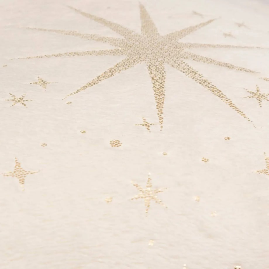 Poduszka futerkowa ze złotymi gwiazdkami Magi 40x40 cm