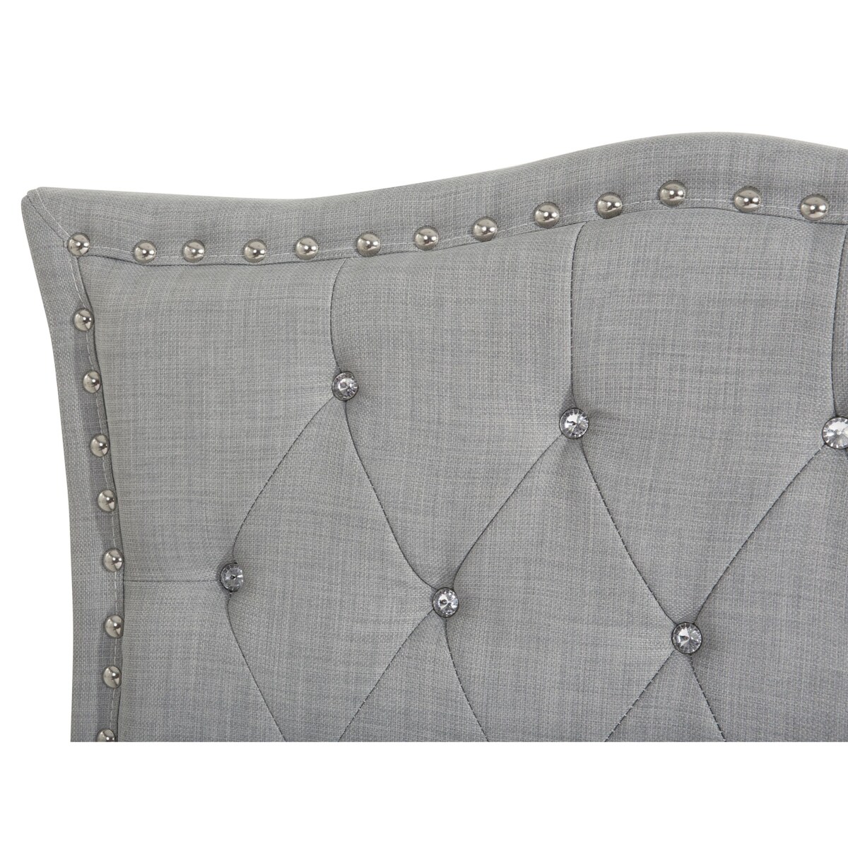 Łóżko tapicerowane 160 x 200 cm szare METZ