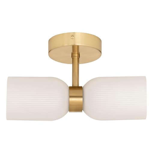 Szklany kinkiet ścienny RIO, 2 źródła światła, wys. 26,5 cm