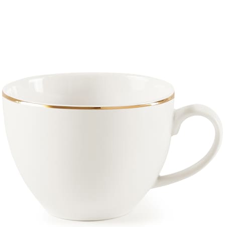 KONSIMO AD BELLA, Filiżanka do kawy ze spodkiem 6 szt., kolor ecru/złoty