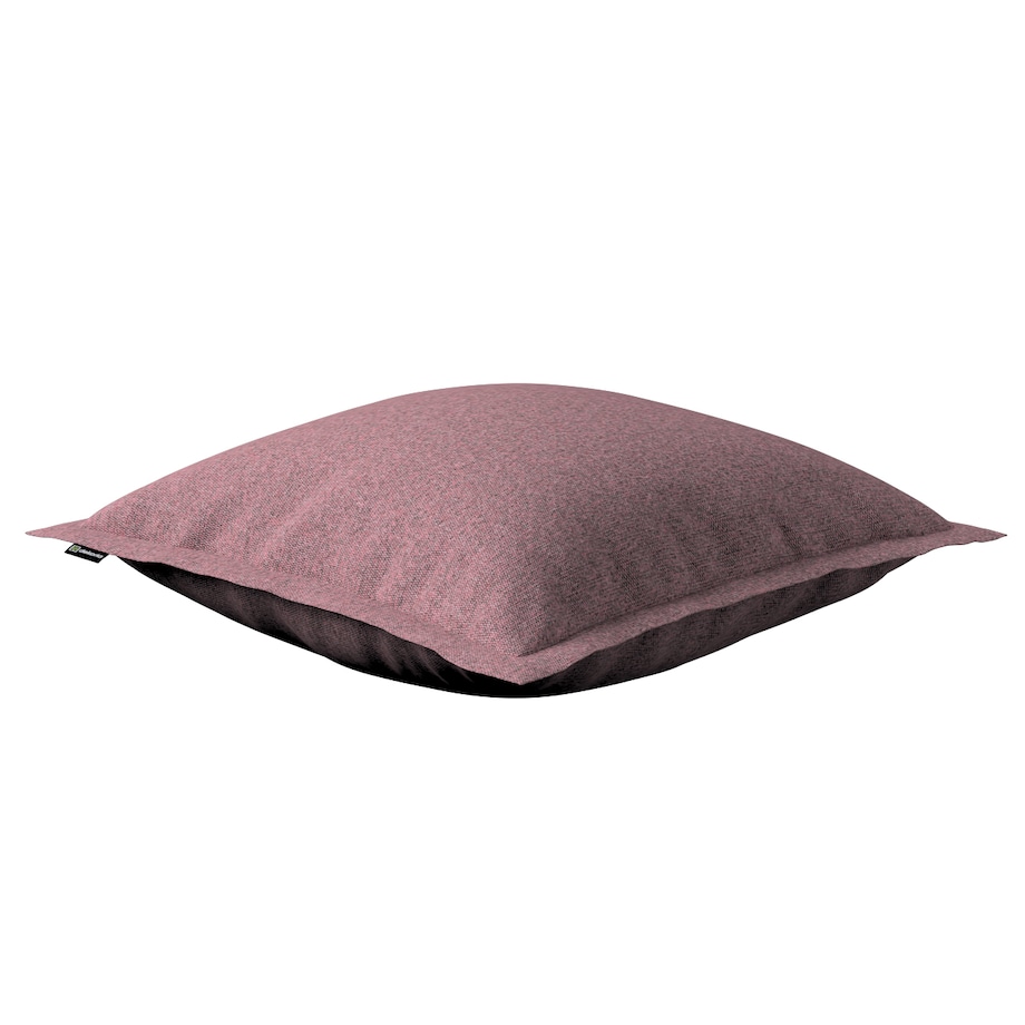 Poszewka Mona na poduszkę 45x45 różowy z czarną nitką