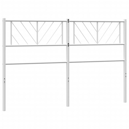 vidaXL Metalowe wezgłowie, białe, 140 cm