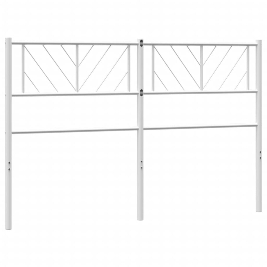 vidaXL Metalowe wezgłowie, białe, 140 cm