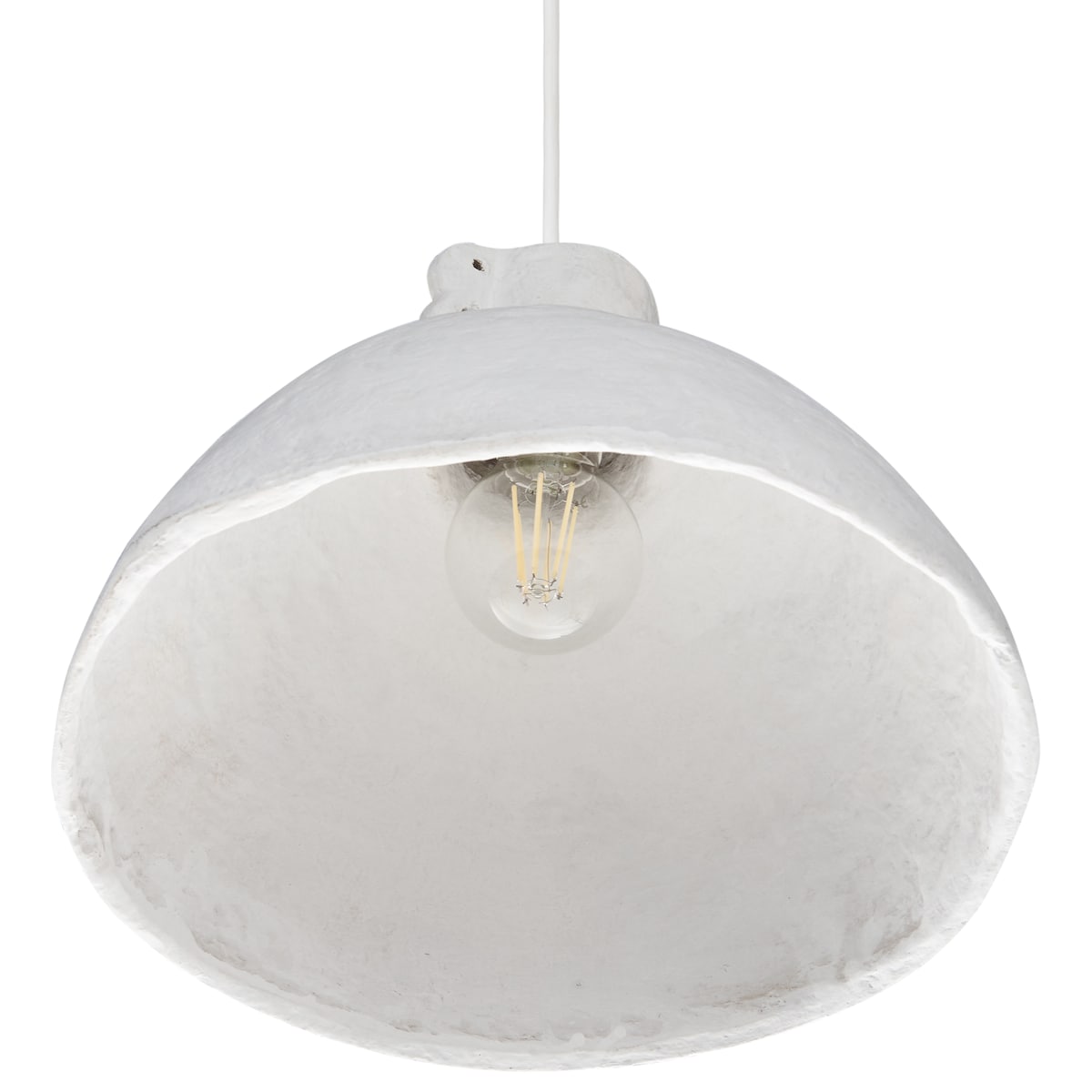 Lampa wisząca MIGUELETE Papier-mâché Biały