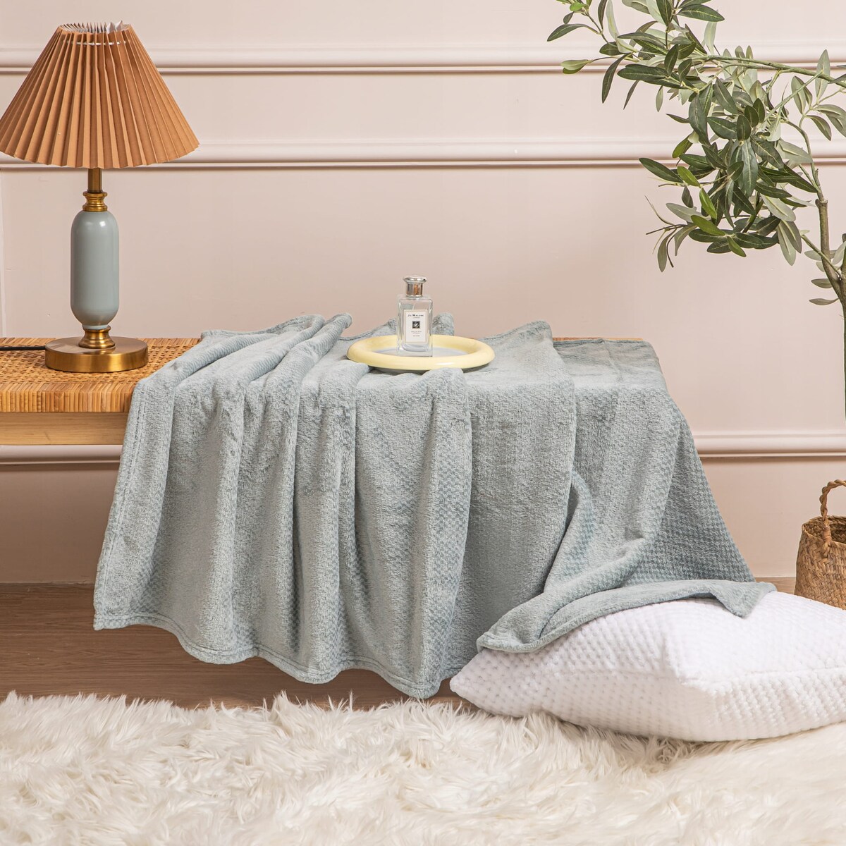 Miękki Koc Narzuta Pled na Łóżko 200 x 220 cm mikrofibra milutki Szary Willy