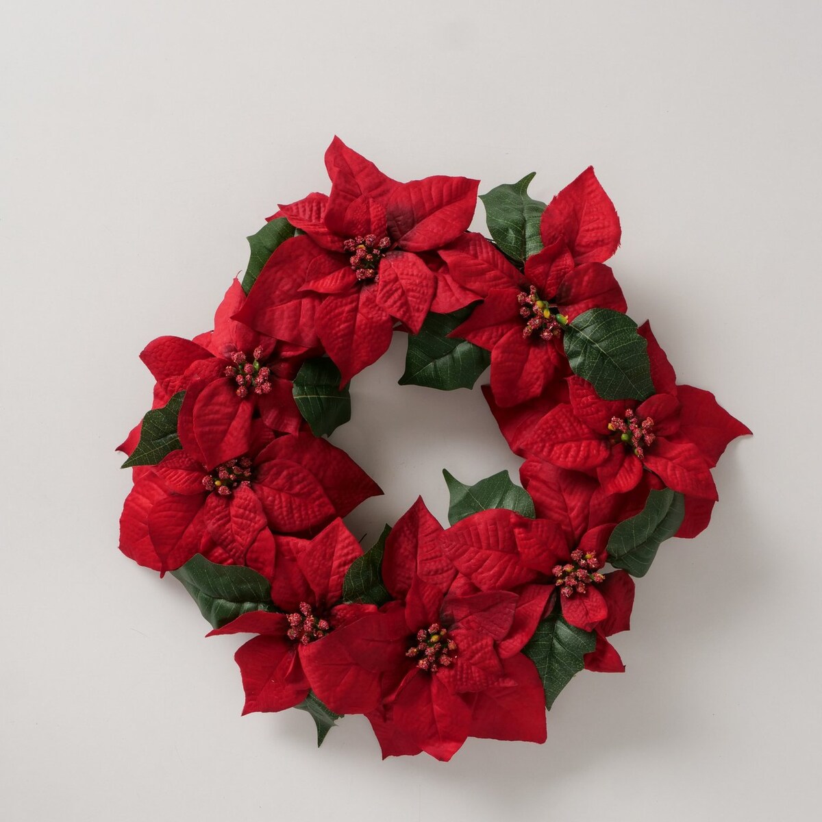 Wieniec świąteczny z kwiatów gwiazdy betlejemskiej, Ø 50 cm