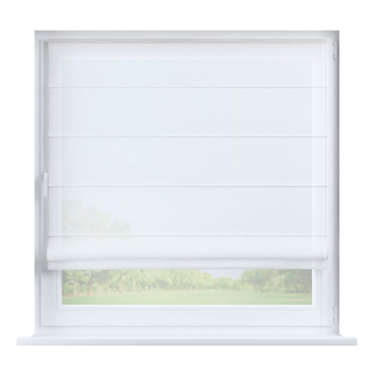 Roleta rzymska Capri 120x170 prześwitująca biała