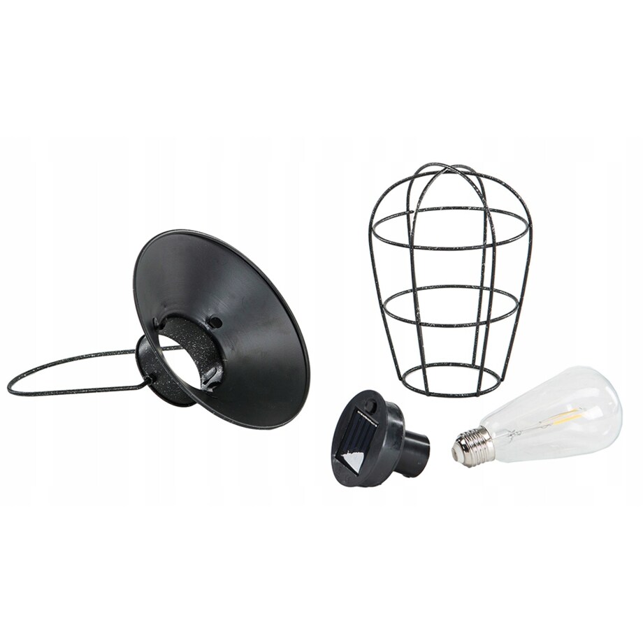 LAMPION PINNE SOLARNY do powieszenia czarny