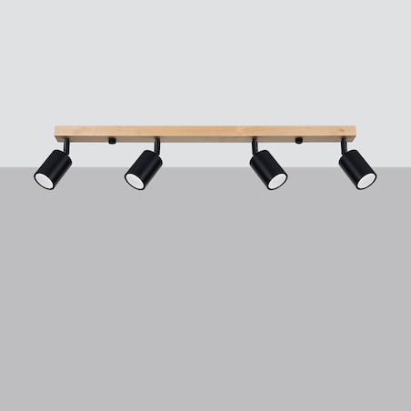 Plafon VERDO 4 czarny