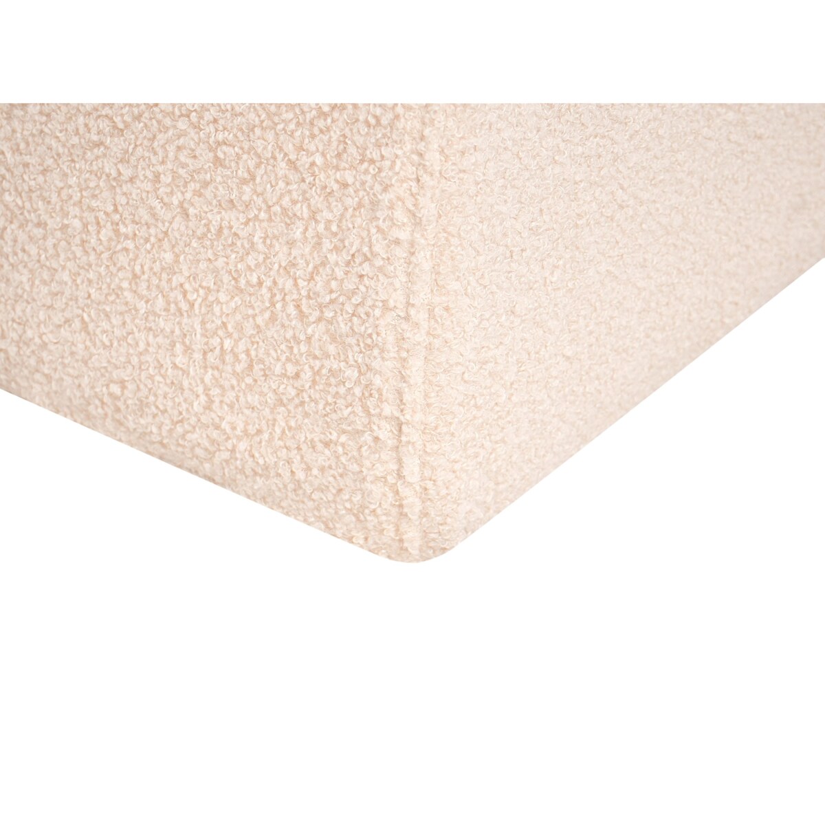 Puf SINCLAIR Boucle Beżowy 79 cm 49 cm 40 cm