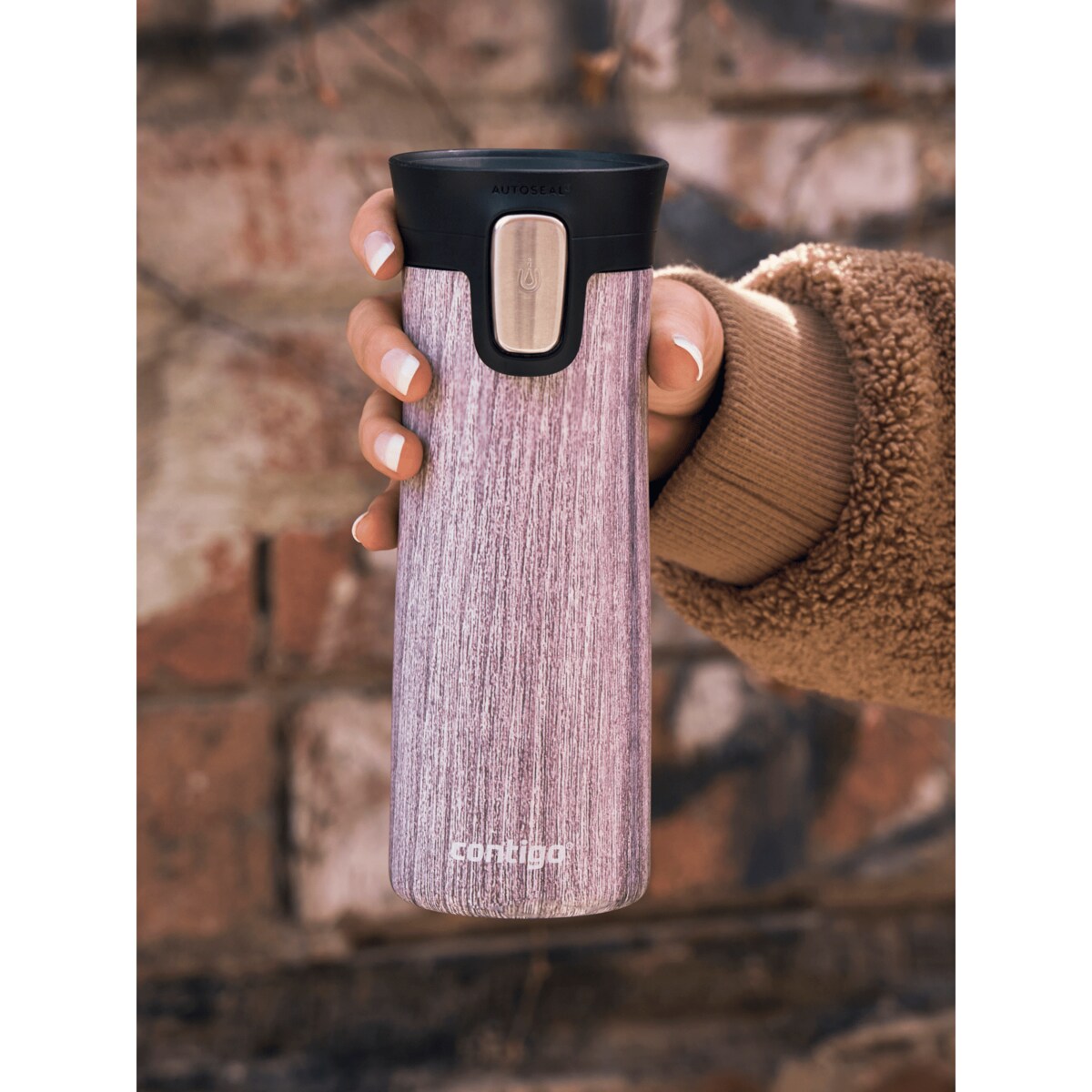 Kubek termiczny Contigo Pinnacle Couture 420ml - Blonde Wood