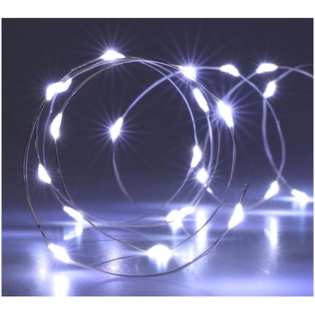 Lampki Druciki 100 Led Na Baterie Boże Narodzenie Zimna Biel 495 Cm