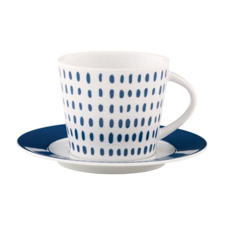 Zestaw filiżanek 300 ml ze spodkami dla 6 osób 12 el. Scandy Blue LB88 (7431)